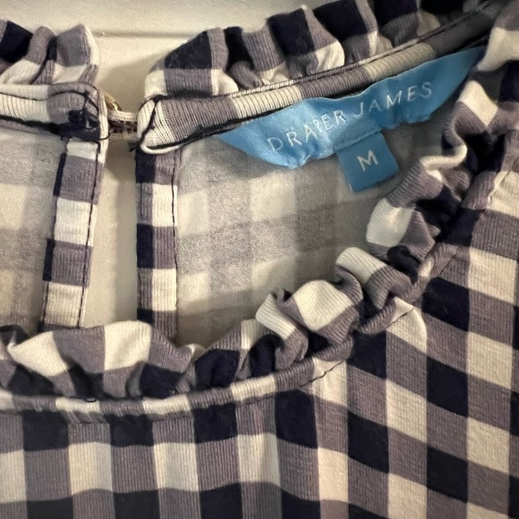 Draper James Kitty Dress in Navy/White Gingham Size Medium EUC - Picture 5 of 8